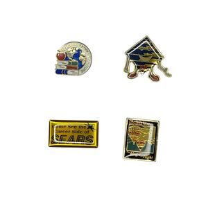 Retro 1990s Enamel Pins Lot of 4 • Kodak Film • Sears • Teachers • DECA